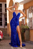 Portia and Scarlett PS23680 - Long -Gown with Crystal Embellishments - Cobalt / 2 - Dress