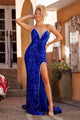 Portia and Scarlett PS23680 - Long -Gown with Crystal Embellishments - Cobalt / 2 - Dress