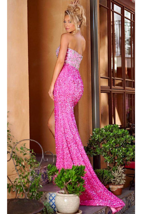 Portia and Scarlett PS23688 -long- Jeweled Bodice Prom Gown - Blue / 22 - Dress