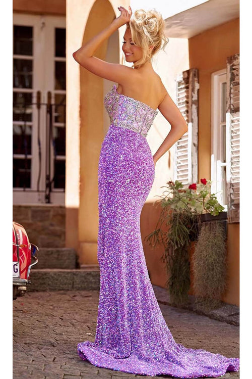 Portia and Scarlett PS23688 -long- Jeweled Bodice Prom Gown - Pink / Dress