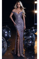 Portia and Scarlett PS23716C - Long- Prom Dress with Sweetheart Neckline and Sequins - Silver Nude / 00 - Dress