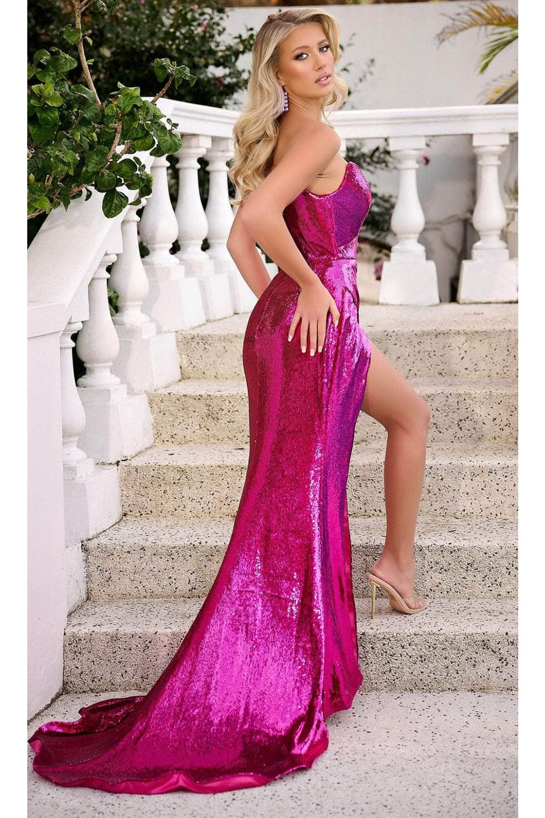 Portia and Scarlett PS23824 -long- Mermaid Prom Dress with Sequins - Black / 12 - Dress