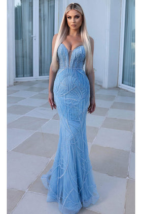 Portia and Scarlett PS23988 -long- Strapless Sheath Dress