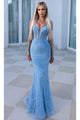 Portia and Scarlett PS23988 -long- Strapless Sheath Dress - Blue / 00 - Dress