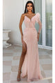 Portia and Scarlett PS23989 - Long- Dress with Asymmetric Flare - Coral / 00 - Dress