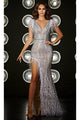 Portia and Scarlett PS23995 -long- Evening Gown with Feather Infusion - Lilac / 00 - Dress