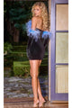 Portia and Scarlett PS24005 -short- Homecoming Dress with a Sheath Silhouette and Feather Accents - Dress