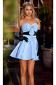 Portia and Scarlett PS24008 - Sweetheart Bow Homecoming Dress for a Romantic Style - Black / 00 - Dress