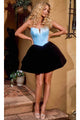 Portia and Scarlett PS24015 - Strapless V-Neck Cocktail Dress for a Sophisticated Style - Black Blue / 00 - Dress