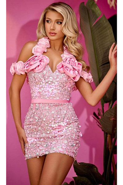 Portia and Scarlett PS24031 -short- Cocktail Dress with Ruffle Details - Lilac / 6 - Dress