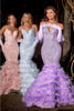 Portia And Scarlett PS24037 Fitted Sequin Mermaid Feather Prom Dress - Dress