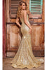 Portia and Scarlett PS24038 - long- Sweetheart Prom Dress with Sequin Details - Celeste-Blue / 22 - Dress