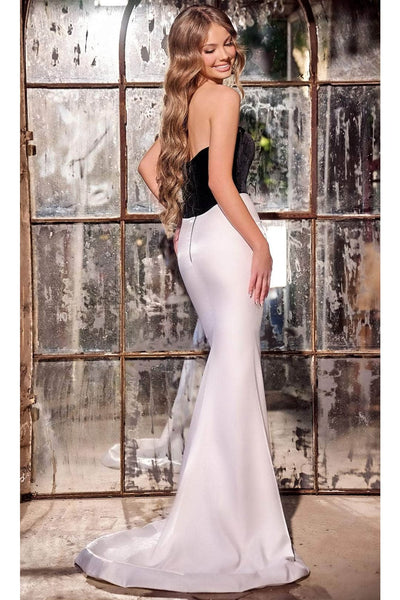 Portia and Scarlett PS24043 -long- Prom Dress Adorned with Floral Appliqué for a Romantic Look - Dress