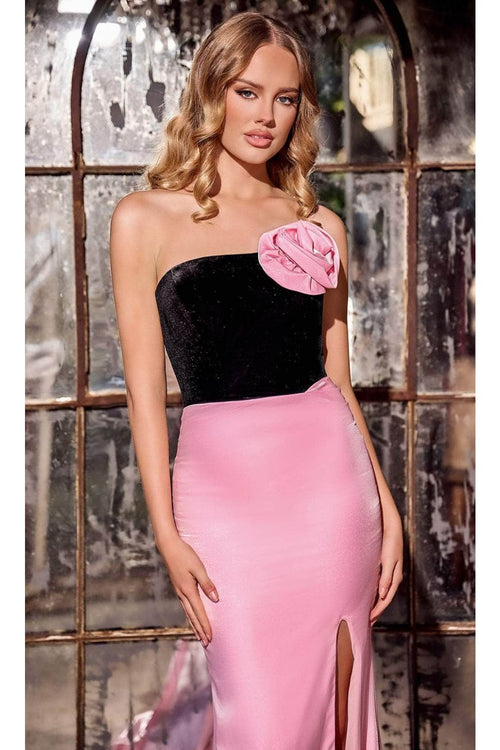 Portia and Scarlett PS24043 -long- Prom Dress Adorned with Floral Appliqué for a Romantic Look - Dress