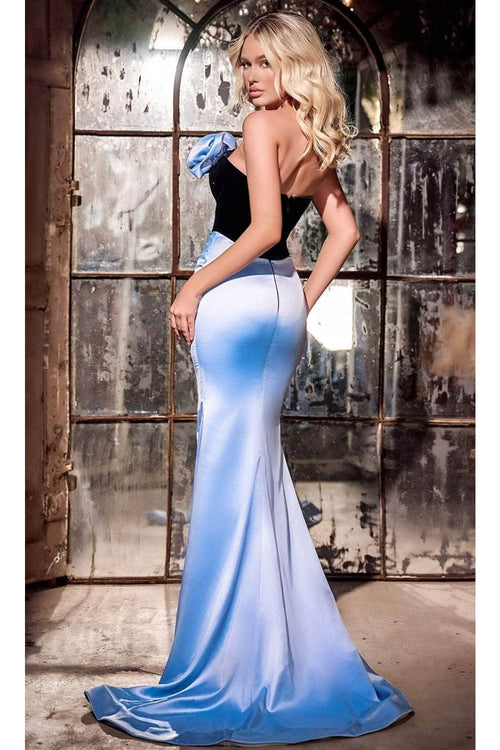 Portia and Scarlett PS24043 -long- Prom Dress Adorned with Floral Appliqué for a Romantic Look - Dress