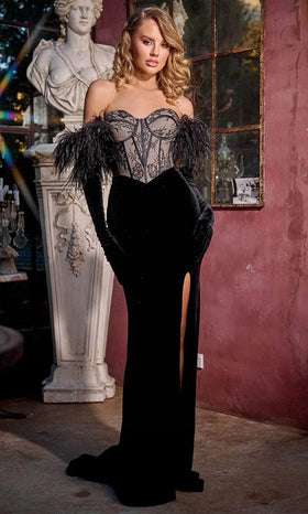Portia and Scarlett PS24044 -long- Prom Dress with Lace Bodice
