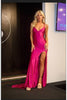 Portia and Scarlett PS24050X Spaghetti Straps Train Formal Gown - HOT PINK / Dress