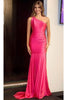 Portia and Scarlett PS24051X -long- One Shoulder Prom Dress with Sleeveless Design - Hot-Pink / 00 - Dress