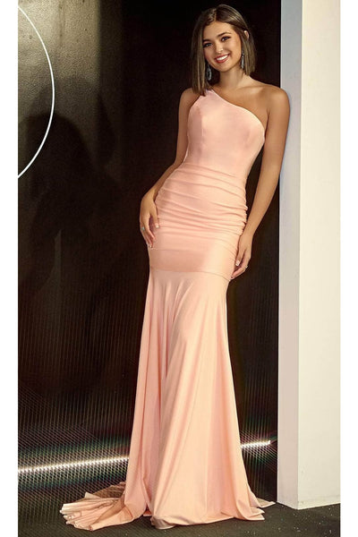 Portia and Scarlett PS24051X -long- One Shoulder Prom Dress with Sleeveless Design - Ice / 2 - Dress