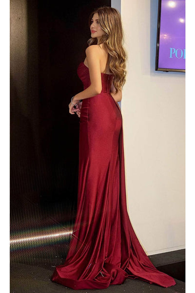 Portia and Scarlett PS24052X - long- Sweetheart Prom Dress with High Slit - Aqua / 4 - Dress