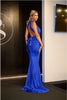 Portia and Scarlett PS24053X Halter Wrap Stretchy Formal Evening Gown - Dress