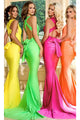 Portia and Scarlett PS24053X - long-Sleeveless Ruched Prom Dress - Hot-Pink / 4 - Dress