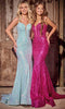 Portia and Scarlett PS24055 -long- Sequin Plunge Prom Dress