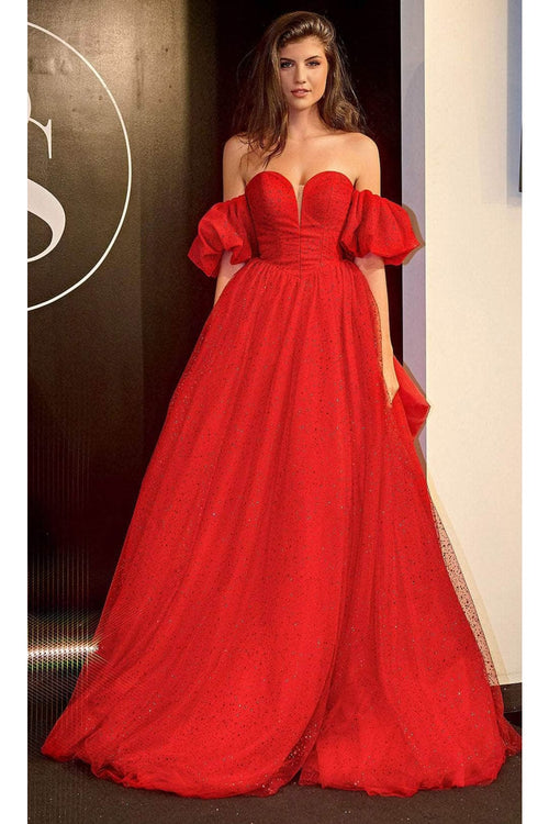 Portia and Scarlett PS24066 -long- Sweetheart Ballgown with Slit - Black-Nude / 8 - Dress