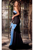 Portia and Scarlett PS24069 -long- Bow Detailed Slit Prom Dress - Black-Blue / 00 - Dress