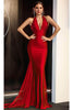 Portia and Scarlett PS24077X -long- Halter Trumpet Evening Gown for a Stylish Statement - Black / 00 - Dress