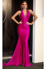 Portia and Scarlett PS24077X -long- Halter Trumpet Evening Gown for a Stylish Statement - Black / 6 - Dress