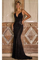 Portia and Scarlett PS24100 - long- Backless Prom Dress with Beaded Accents - Black / 00 - Dress
