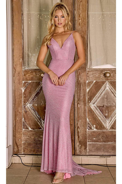 Portia and Scarlett PS24100 - long- Backless Prom Dress with Beaded Accents - Black / 12 - Dress
