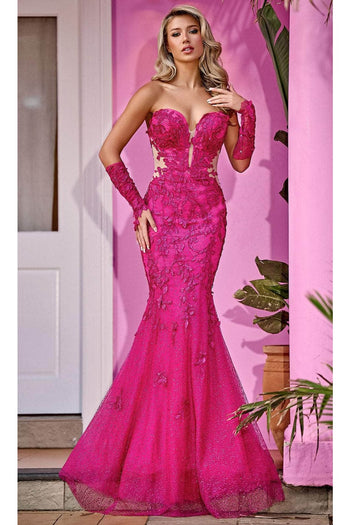 Portia and Scarlett PS24113 -long- Lace Ornate Sweetheart Prom Dress - Blue / 00 - Dress