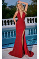 Portia and Scarlett PS24182 -long- Halter Prom Dress Adorned with Rhinestones for a Touch of Glamour - Dress