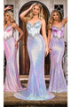 Portia and Scarlett PS24201 -long- Beaded Appliqued Corset Prom Gown for a Dazzling Effect - Blue / 00 - Dress