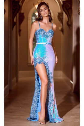 Portia and Scarlett PS24224 - long-Prom  long Dress with Beaded Trim
