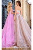 Portia and Scarlett PS24251 -long- Plunging Sweetheart Overskirt Prom Gown for a Dramatic Look - Blue / 20 - Dress