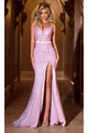 Portia and Scarlett PS24257 -long- Sweetheart Bow Accent Prom Gown for a Charming Look - Pink / 00 - Dress