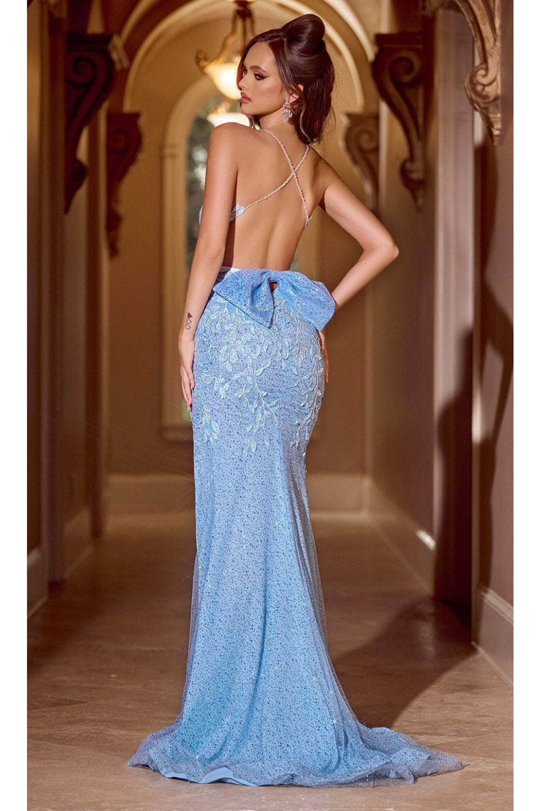 Portia and Scarlett PS24257 -long- Sweetheart Bow Accent Prom Gown for a Charming Look - Pink / 22 - Dress