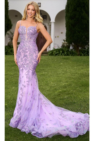 Portia and Scarlett PS24295 -long- Sweetheart Prom Gown with Leaf AppliquÃ© - Lilac / 22 - Dress