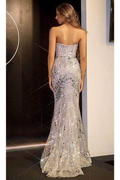 Portia and Scarlett PS24315 -long- Sequin Motif Prom Dress - Blush / 16 - Dress