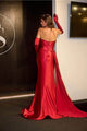 Portia and Scarlett PS24402 -long- Sweetheart Side Drape Prom Gown - Navy / 10 - Dress