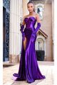 Portia and Scarlett PS24402 -long- Sweetheart Side Drape Prom Gown - Navy / 2 - Dress