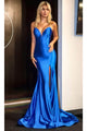 Portia and Scarlett PS24404X -long- Mermaid Prom Gown with Deep V-Neck - Cobalt / 00 - Dress