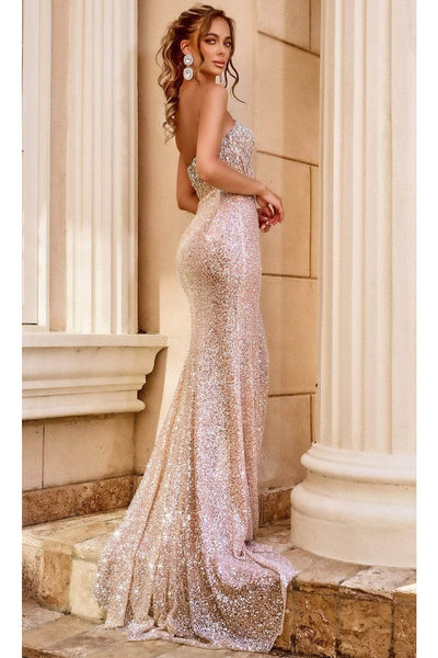 Portia and Scarlett PS24503 -long- Jeweled Sweetheart Prom Dress - Black / 4 - Dress