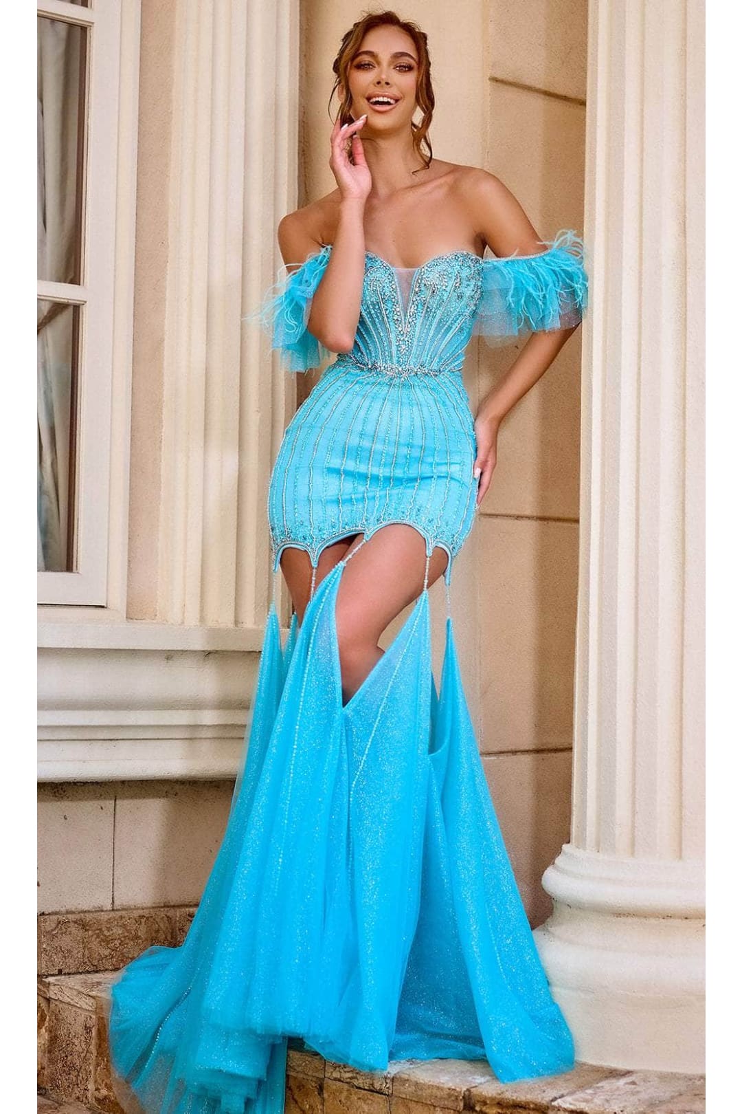 portia and scarlett prom dresses 22058 Fitted Long Dress the gown catches the light from every angle Portia and Scarlett PS24519 Off