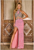 Portia and Scarlett PS24613 Choker Neck Embellished Red Carpet Gown - PINK / Dress