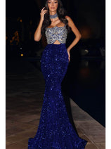 Portia and Scarlett PS24614 -long- Sparkly Mermaid Evening Gown that Shimmers with Every Move