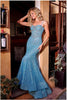 Portia and Scarlett PS24616 Spaghetti Straps Special Occasion Gown - BLUE / 00 - Dress